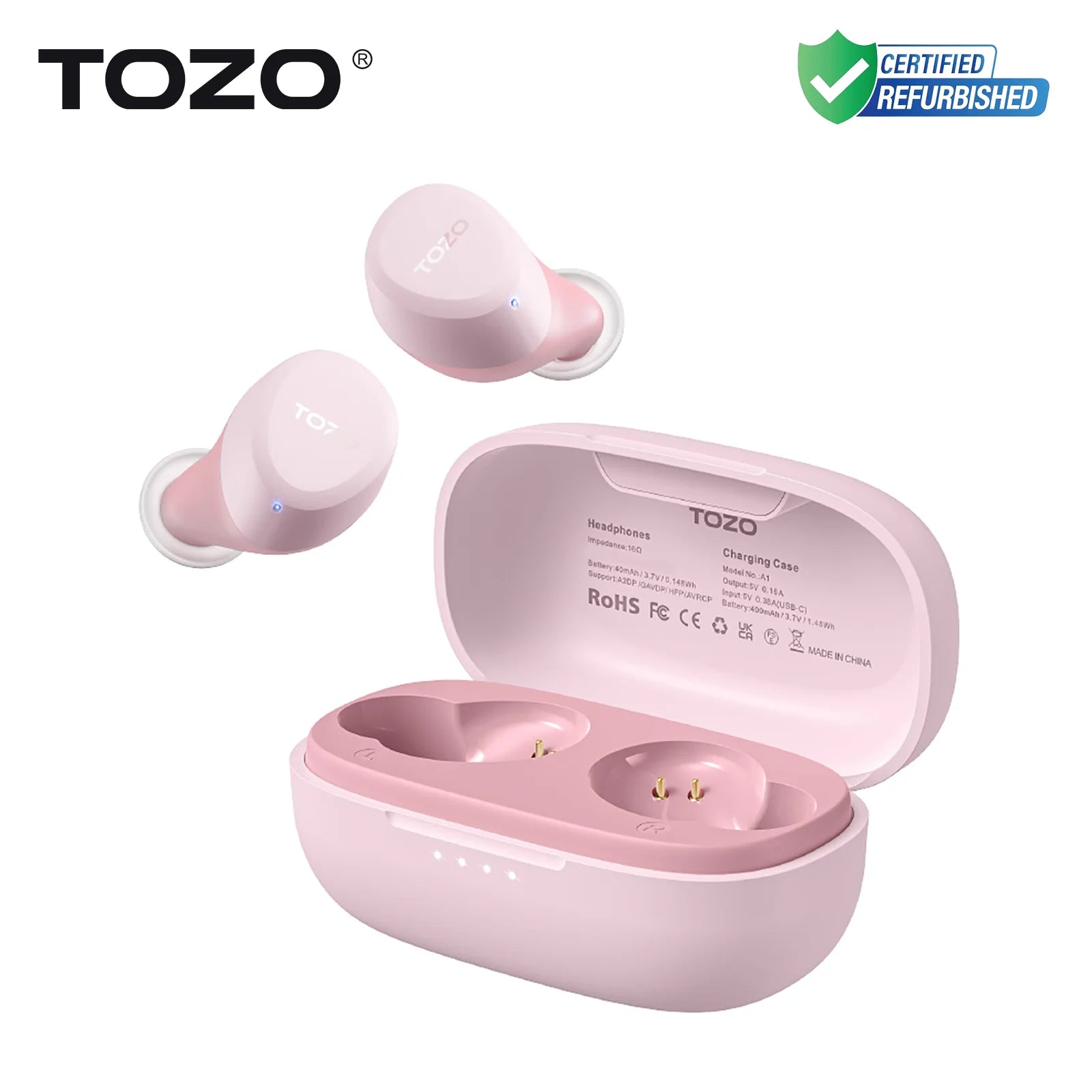 Refurbished TOZO TWS Earbuds in-Ear Wireless Bluetooth Headsets with With Mic Touch Control Sport Waterproof for Iphone Android S5676fa1d614c46b48aaa725523970e275 Amrit Store